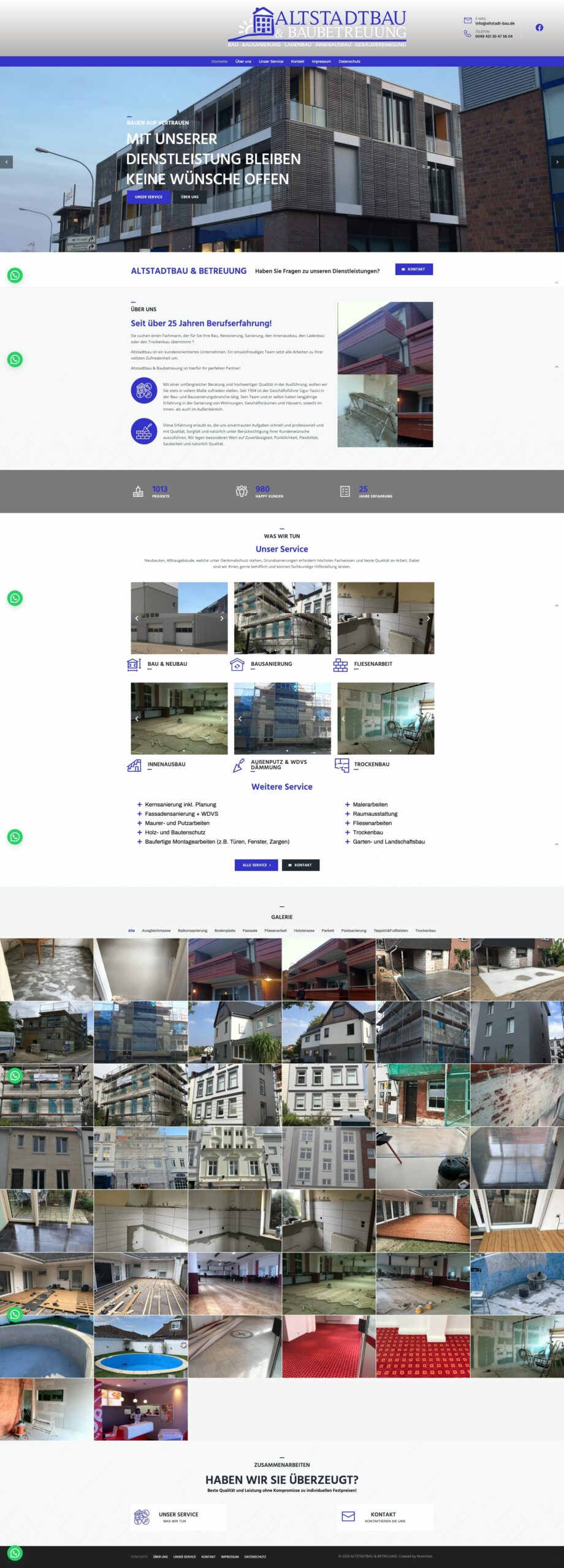 Webseite von Altstadtbau